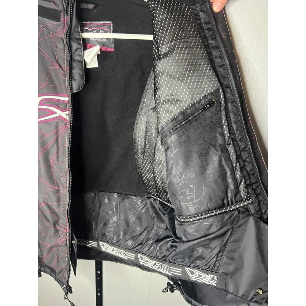 Womens FXR racing Snowmobile Tempt Winter Black Pink Jacket sz 6 - Picture 5 of 6